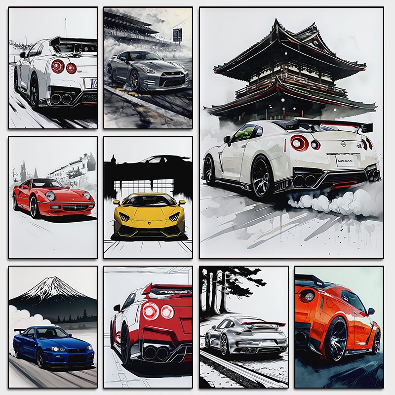 일본식 Supercar 벽 아트 포스터 현대 자동차 스 - Luxury Lifestyle Cars 리뷰 및 가격